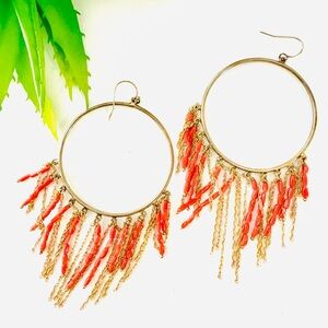Red Coral Heishi Soixante Neuf Earrings